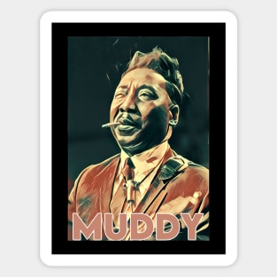 Muddy Waters Smoking Sticker